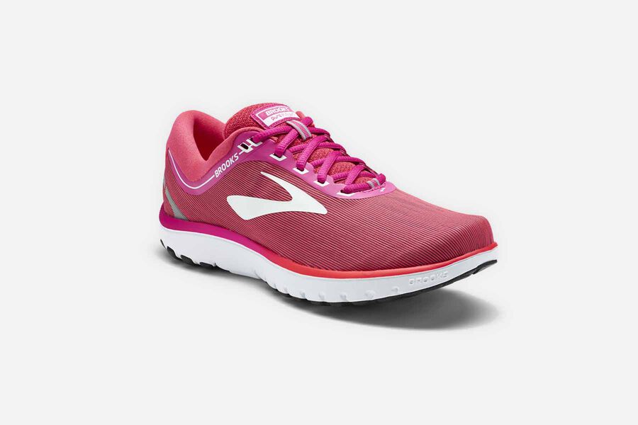 Brooks Running Shoes Womens Pink/White - Pureflow 7 Road - 1987-MAXDP